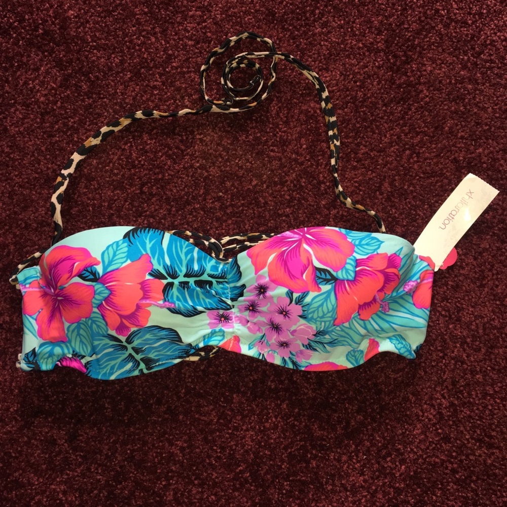 Bikini Bandeau Push Up Underwire cheetah Leopard